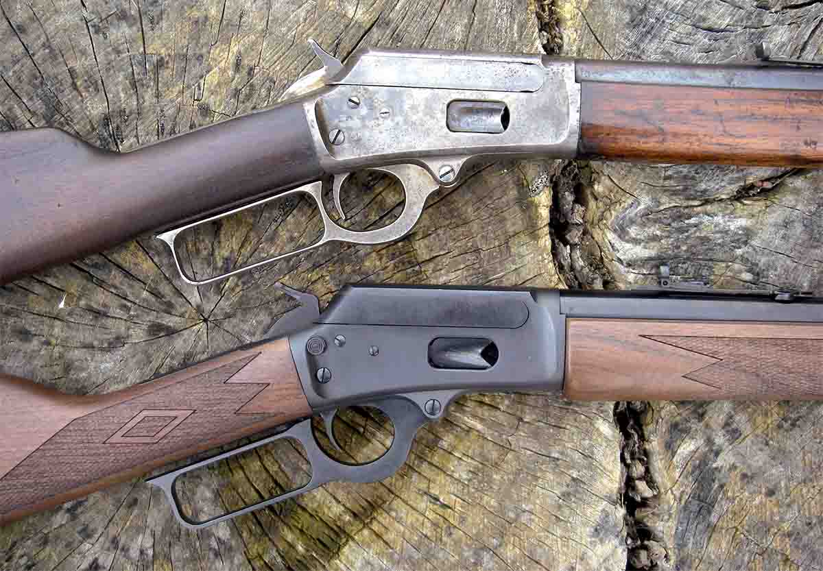 The New Marlin Model 1894CS (bottom), follows the same design patterns of the original Model 1894 (top) produced in the 1890s.